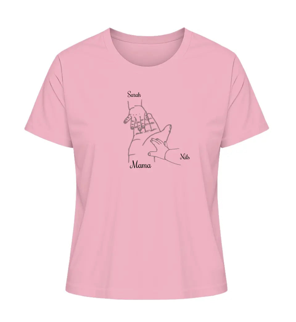 Hand auf Hand - Damen T-Shirt personalisierbar