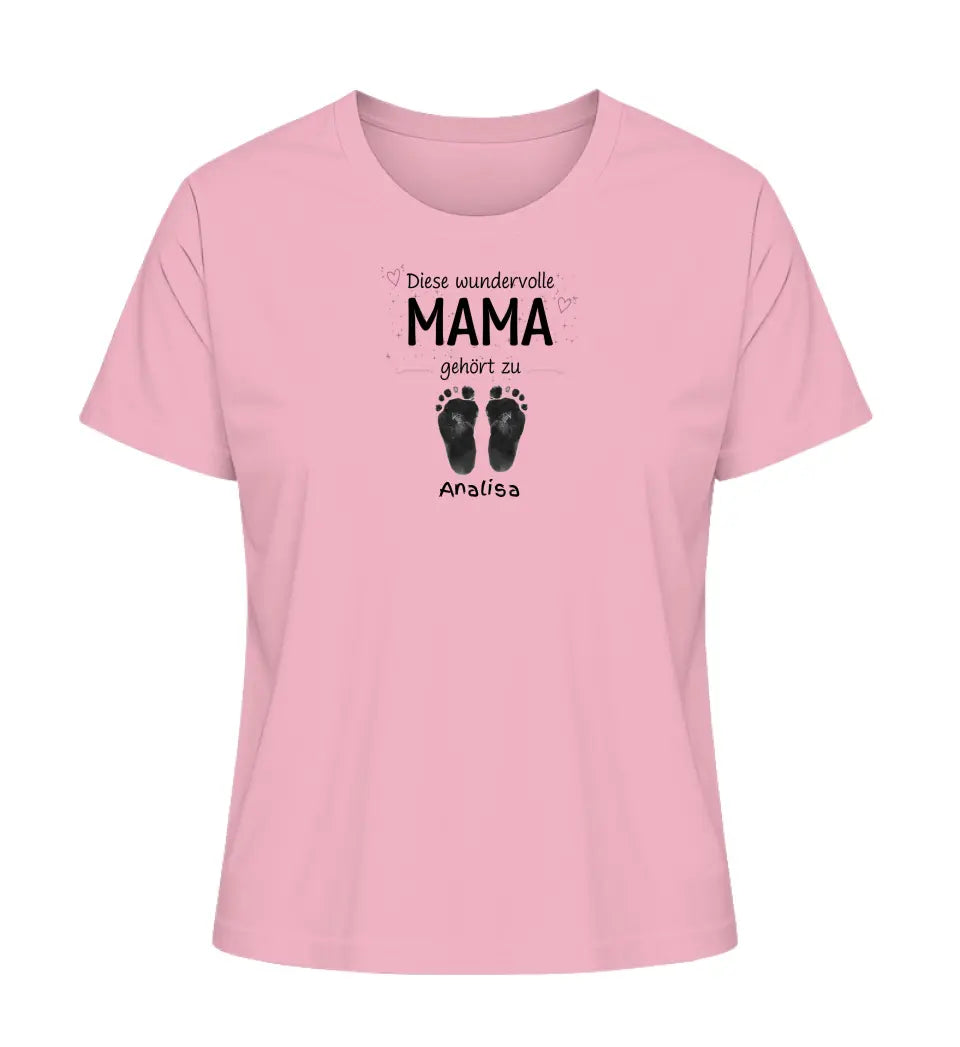 Diese wundervolle Mama gehört zu [Kindername/n] - Damen T-Shirt personalisierbar