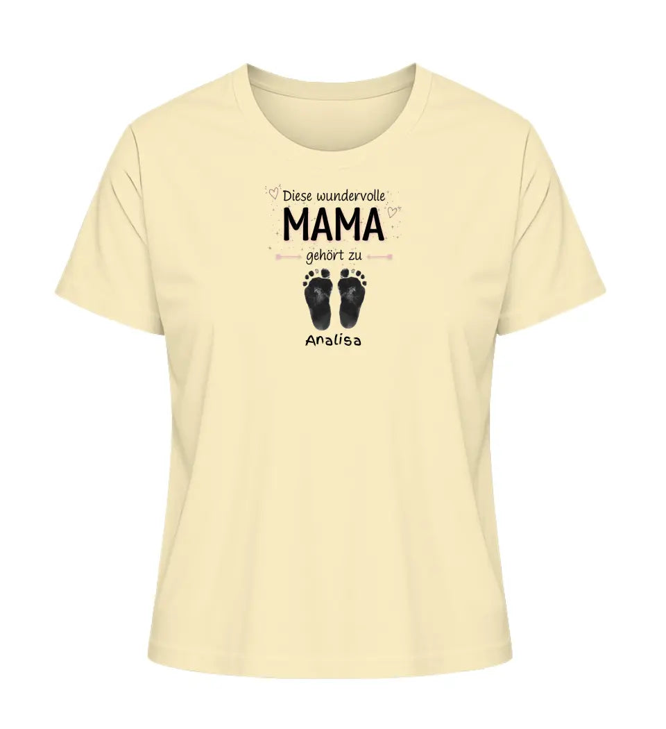 Diese wundervolle Mama gehört zu [Kindername/n] - Damen T-Shirt personalisierbar