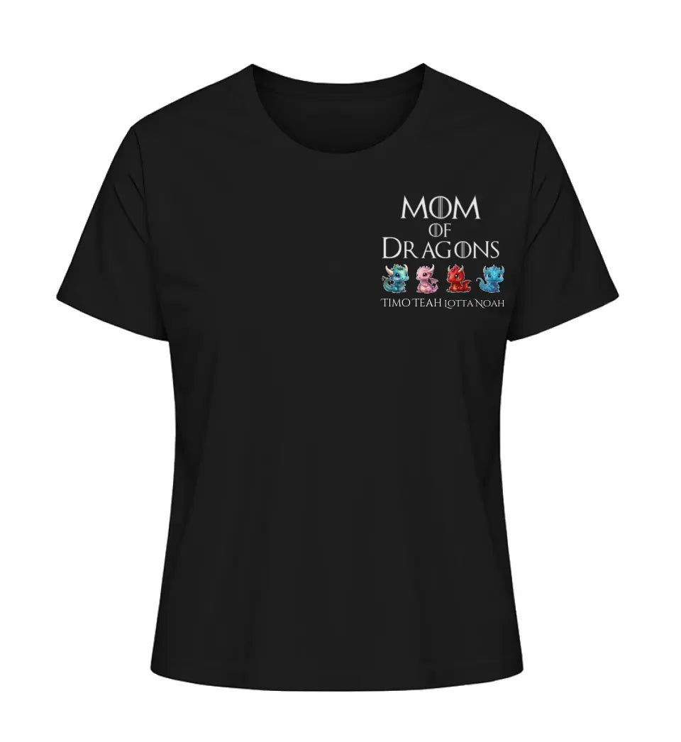 Mom of Dragons - Damen T-Shirt personalisierbar