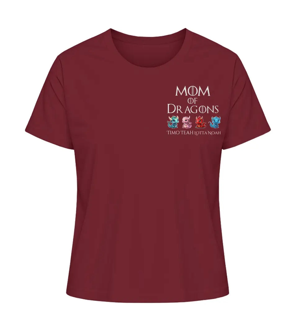 Mom of Dragons - Damen T-Shirt personalisierbar