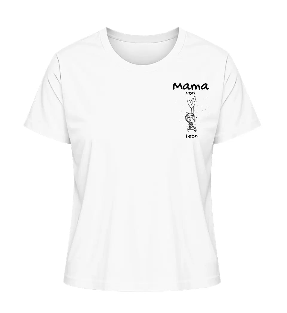 Mama von [Kindername/n] - Damen T-Shirt personalisierbar