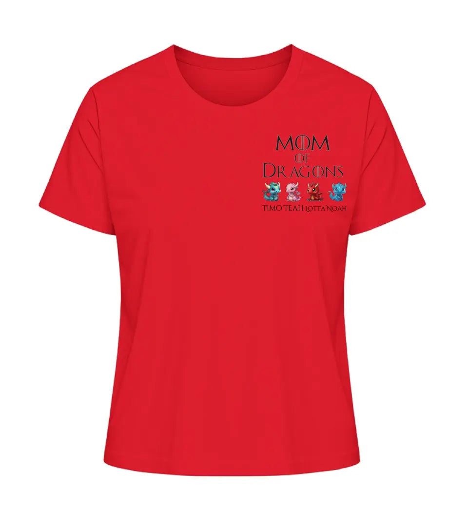 Mom of Dragons - Damen T-Shirt personalisierbar