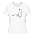 Mama Hand mit Kindernamen - Damen T-Shirt personalisierbar