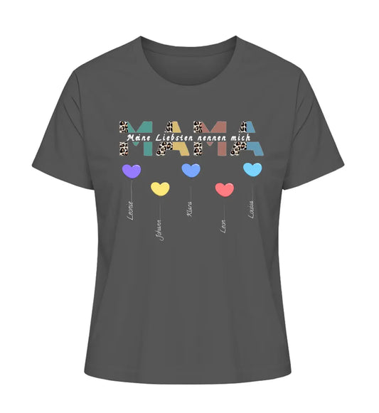 Mama/Oma  Herzballons - Damen T-Shirt personalisierbar