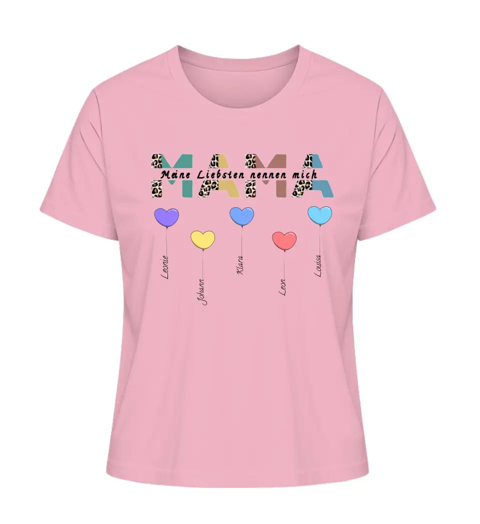 Mama/Oma Herzballons - Damen T-Shirt personalisierbar