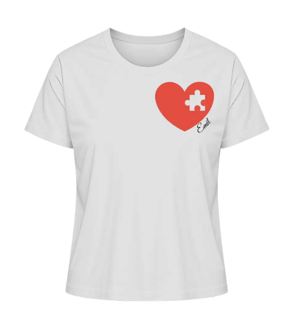 Herzpuzzle - Damen T-Shirt personalisierbar