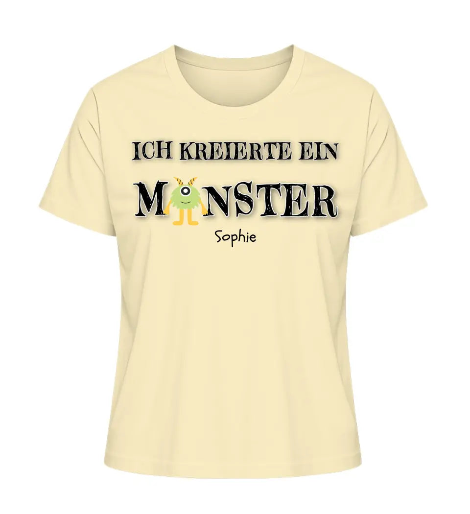 Ich kreierte ein Monster - Damen T-Shirt personalisierbar