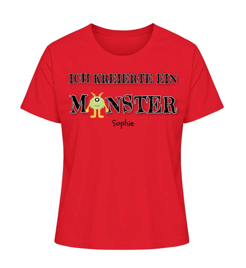 Ich kreierte ein Monster - Damen T-Shirt personalisierbar