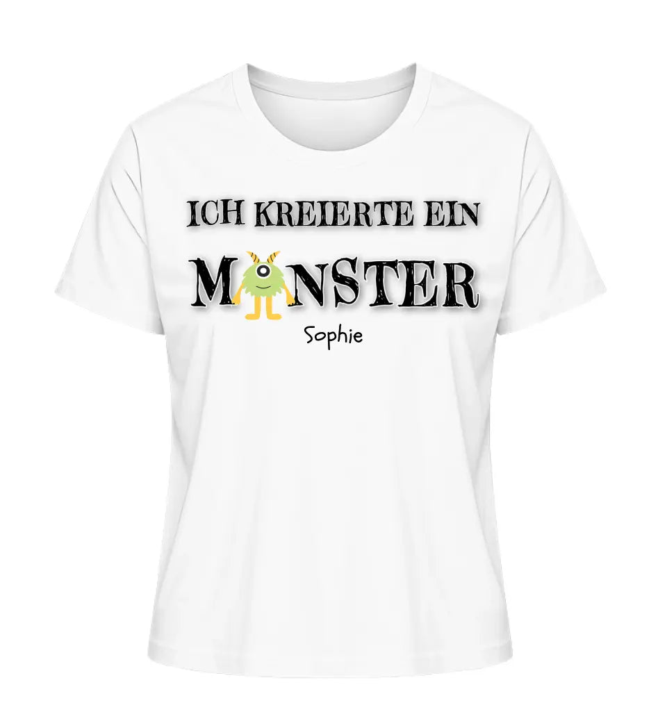 Ich kreierte ein Monster - Damen T-Shirt personalisierbar