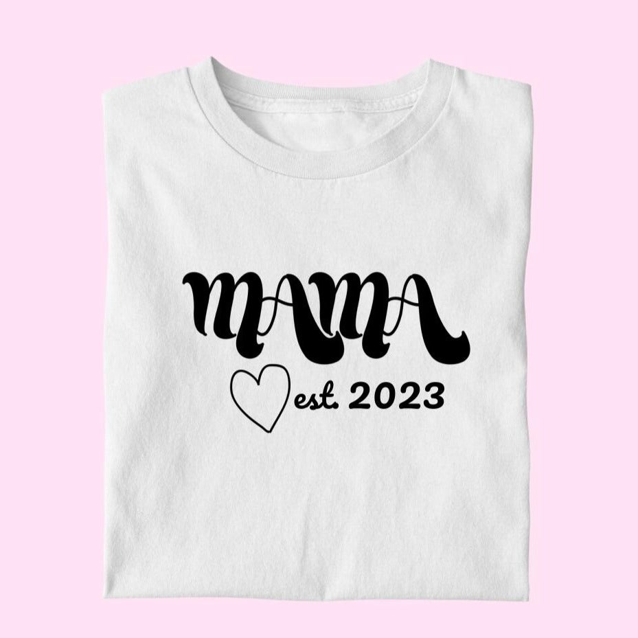 Mama est. - Damen T-Shirt personalisierbar