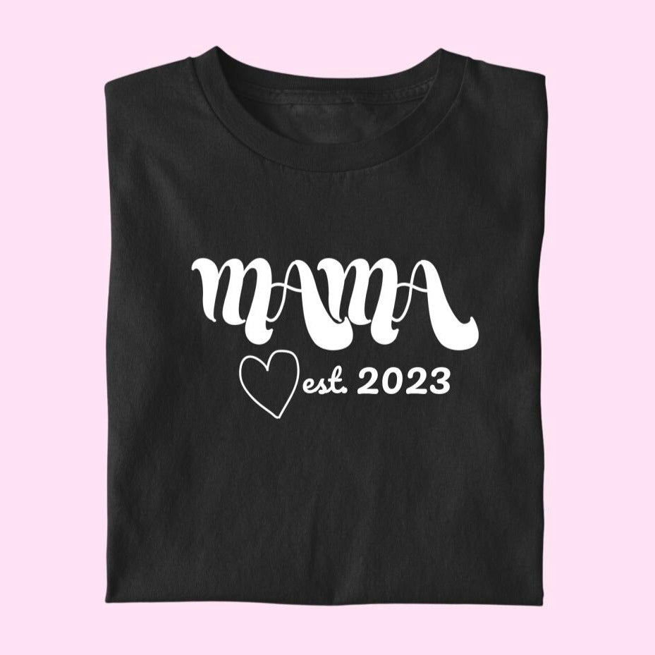 Mama est. - Damen T-Shirt personalisierbar