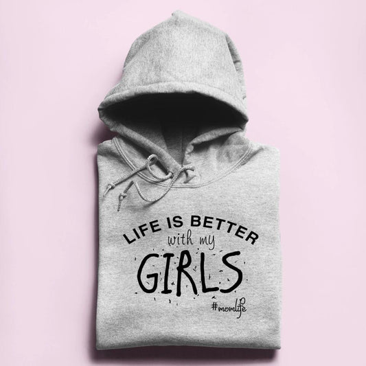 Life is better with my girls/boys/kids - Damen Hoodie personalisierbar