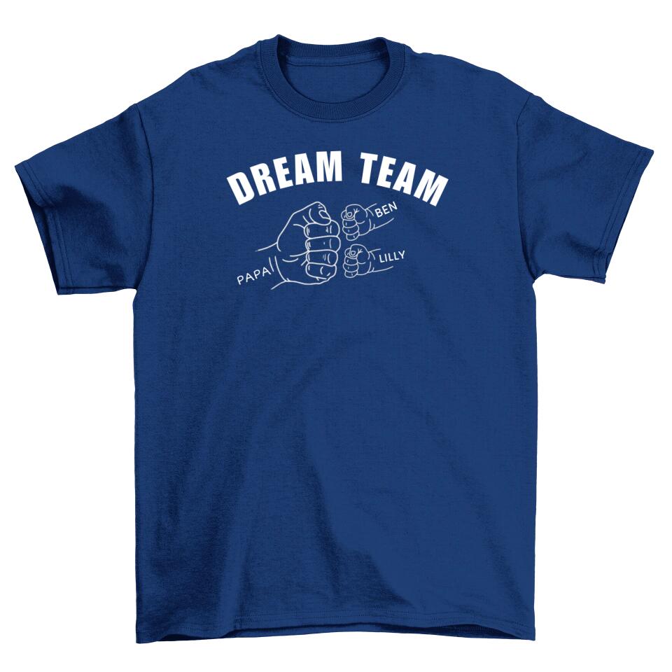 Dream Team Papa Fauststoß - Herren T-Shirt personalisierbar