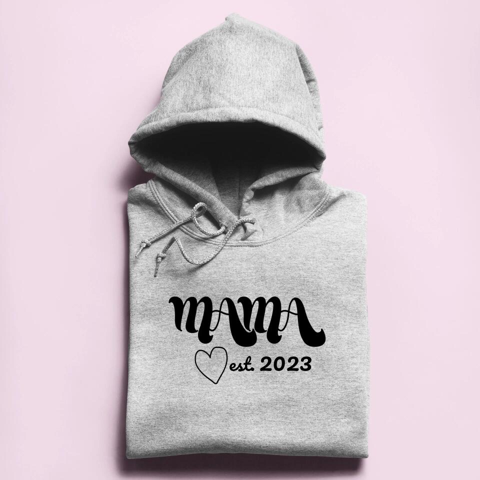 Mama est. - Damen Hoodie personalisierbar