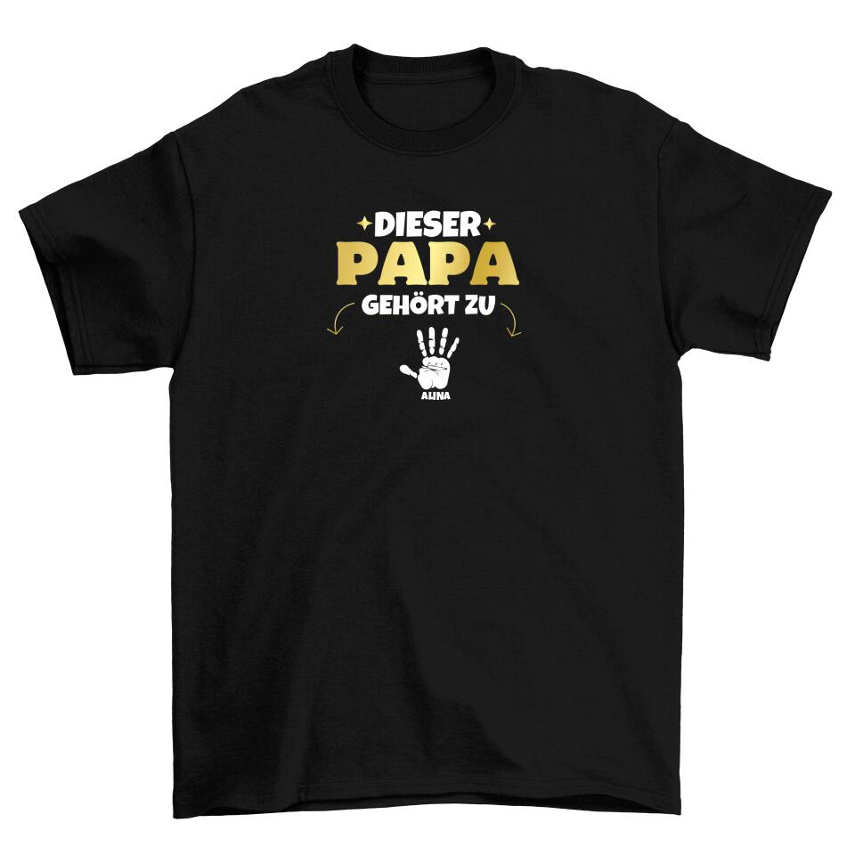 Dieser Papa gehört zu - Herren T-Shirt persoanlisierbar