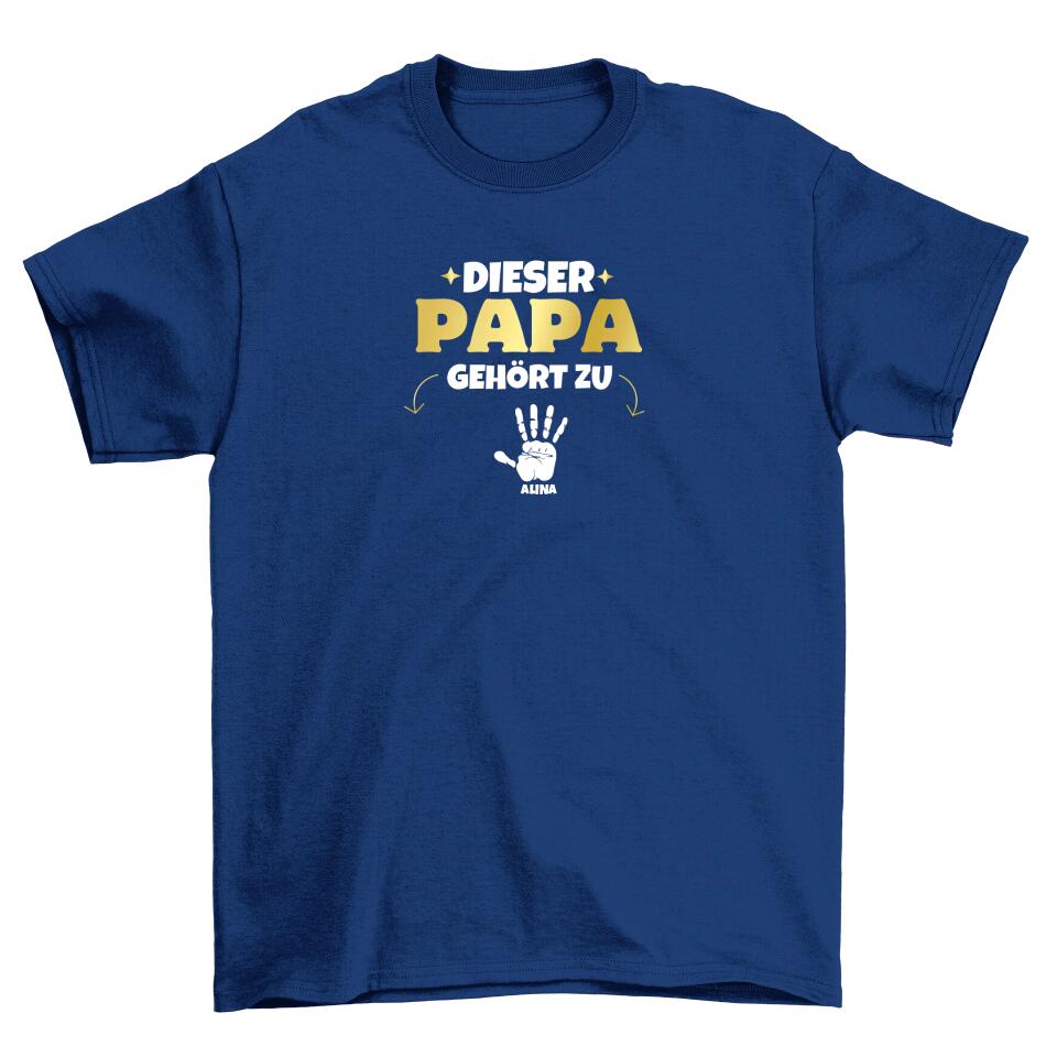 Dieser Papa gehört zu - Herren T-Shirt persoanlisierbar