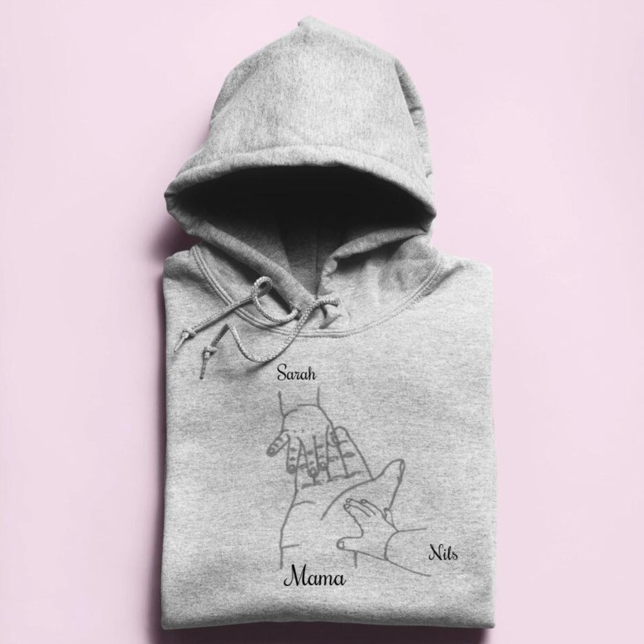 Hand auf Hand - Damen Hoodie personalisierbar