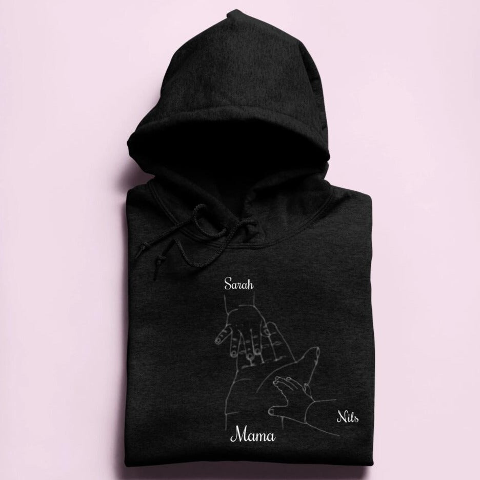 Hand auf Hand - Damen Hoodie personalisierbar