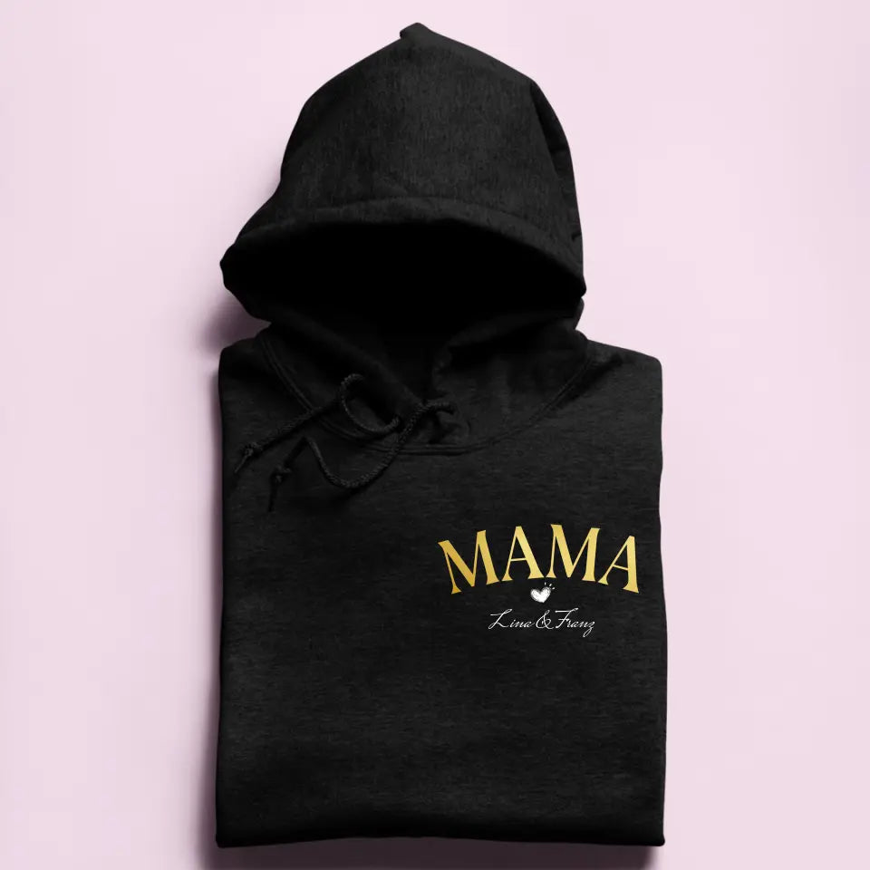 Mama mit Kindernamen - Damen Hoodie personalisierbar