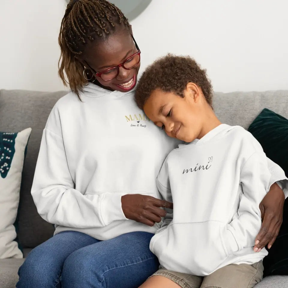 Mama mit Kindernamen - Damen Hoodie personalisierbar