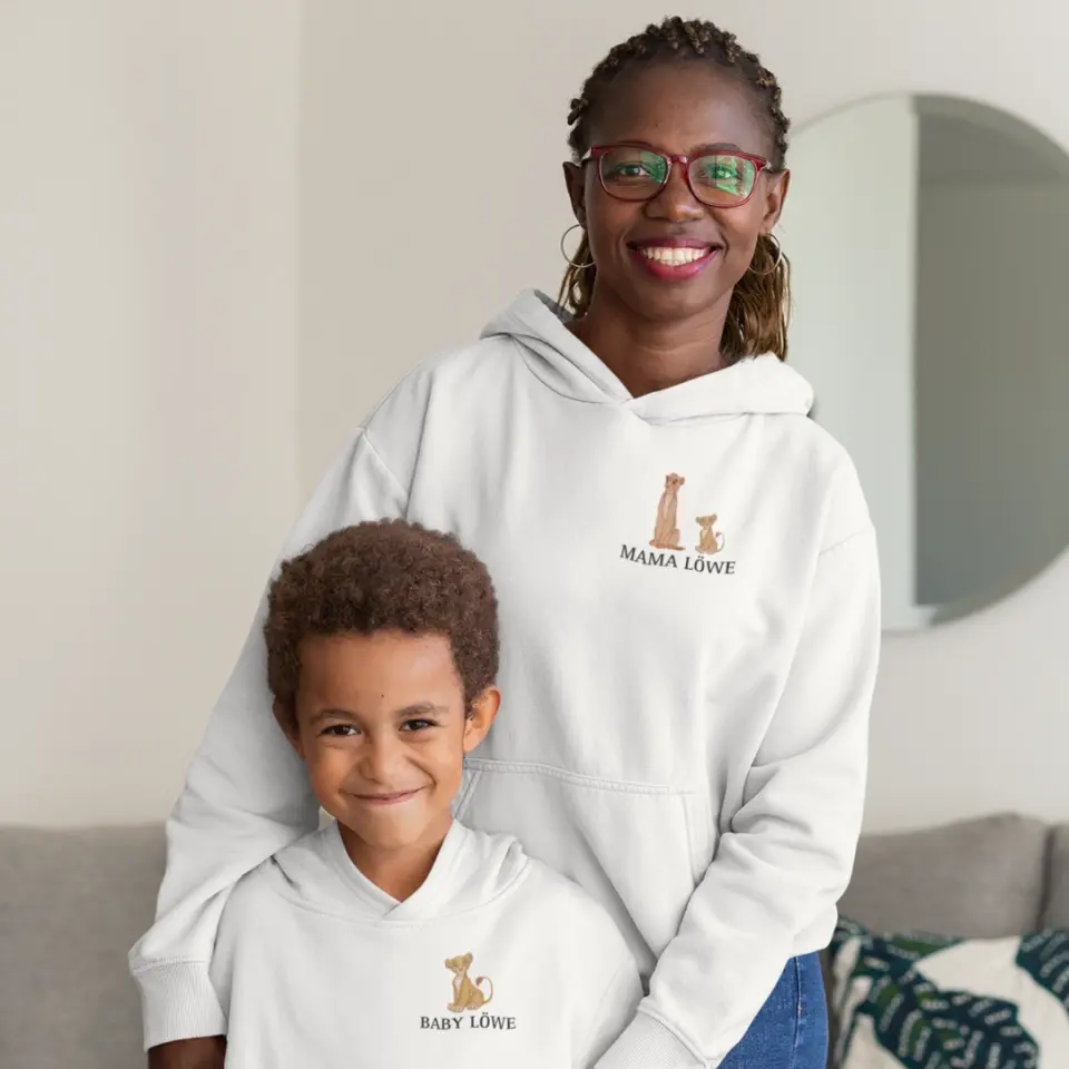 Mama Löwe - Damen Hoodie personalisierbar