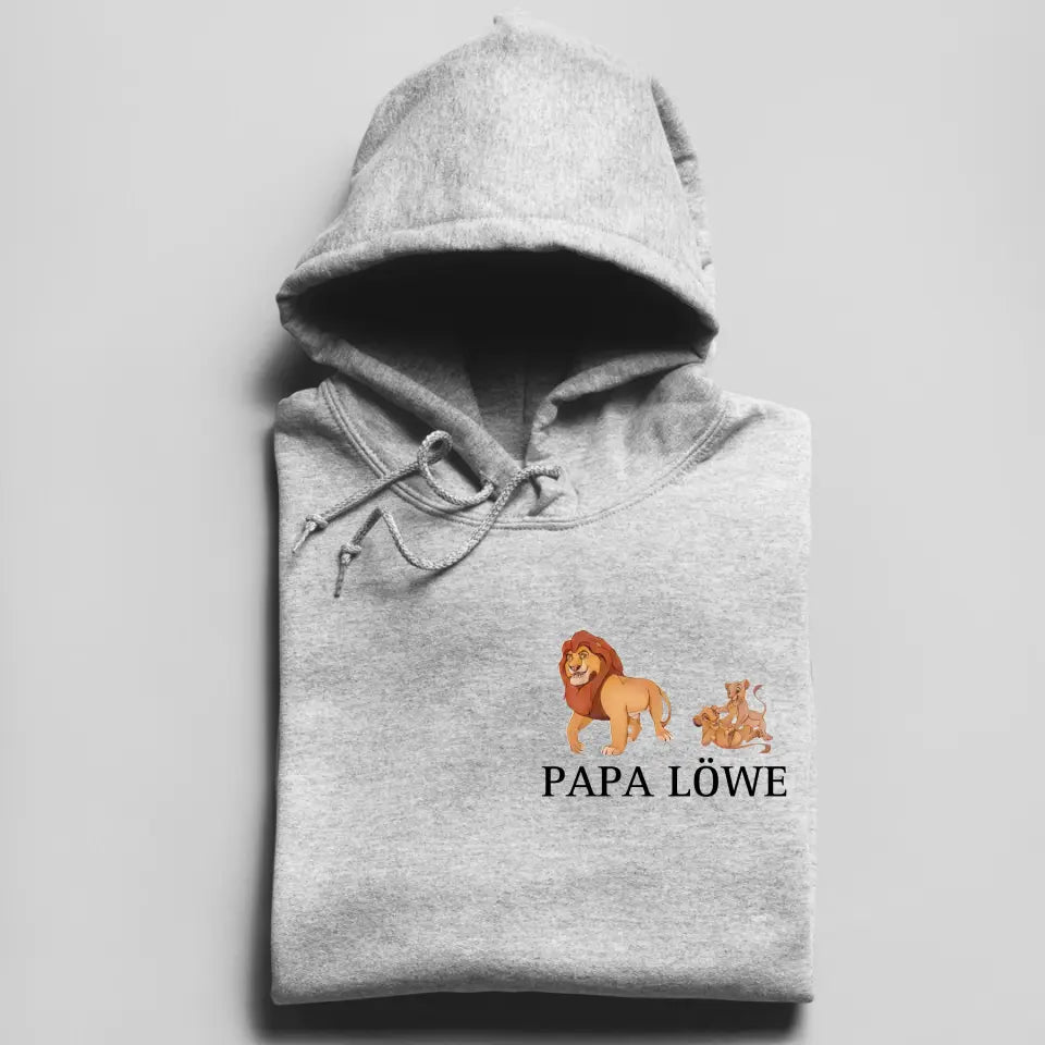 Papa Löwe - Herren Hoodie personalisierbar