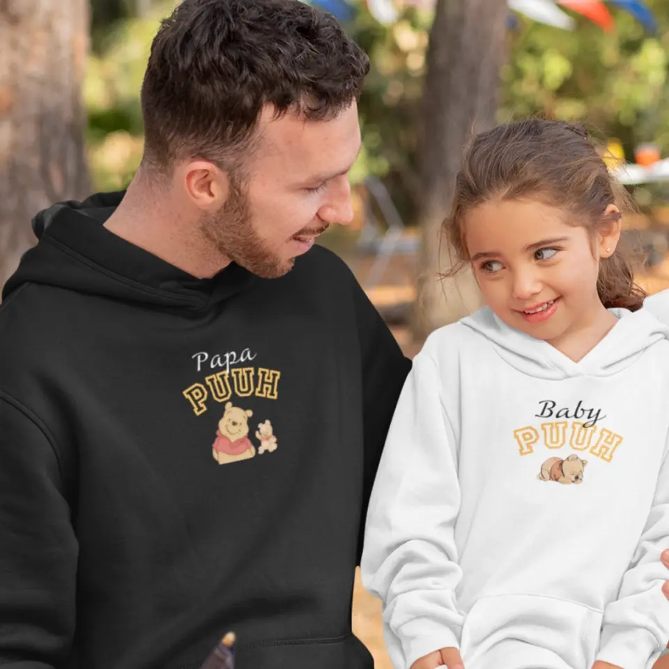 Papa Puuh - Herren Hoodie personalisierbar