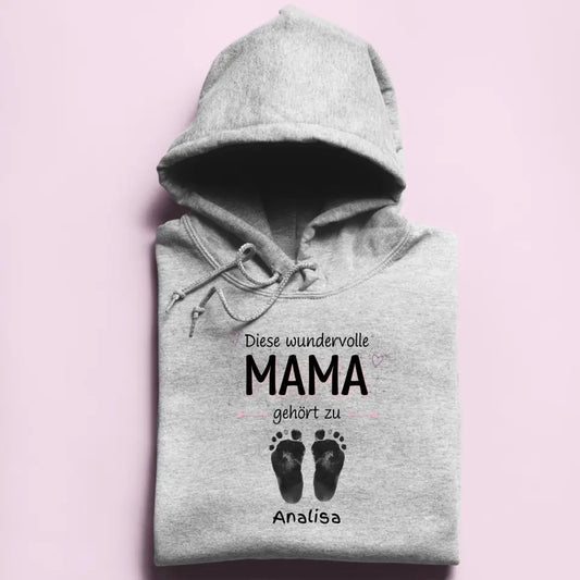 Diese Mama gehört zu [Kindername/n] - Damen Hoodie personalisierbar