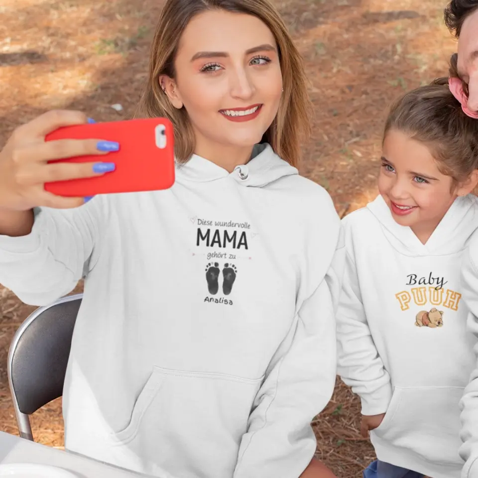 Diese Mama gehört zu [Kindername/n] - Damen Hoodie personalisierbar