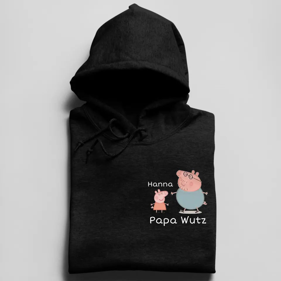 Papa Wutz - Herren Hoodie personalisierbar