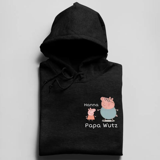 Papa Wutz - Herren Hoodie personalisierbar