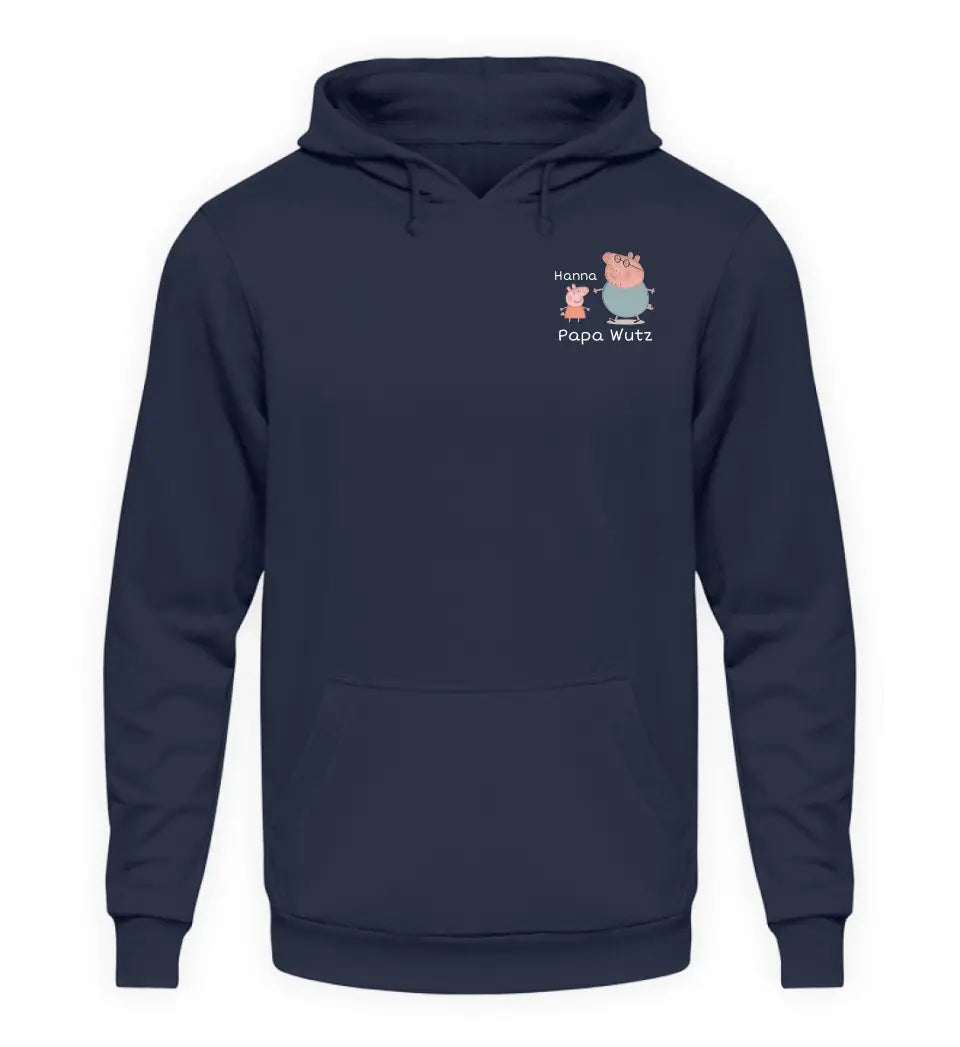 Papa Wutz - Herren Hoodie personalisierbar