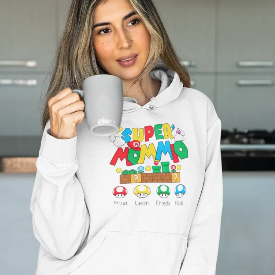 Super Mommio - Damen Hoodie personalisierbar