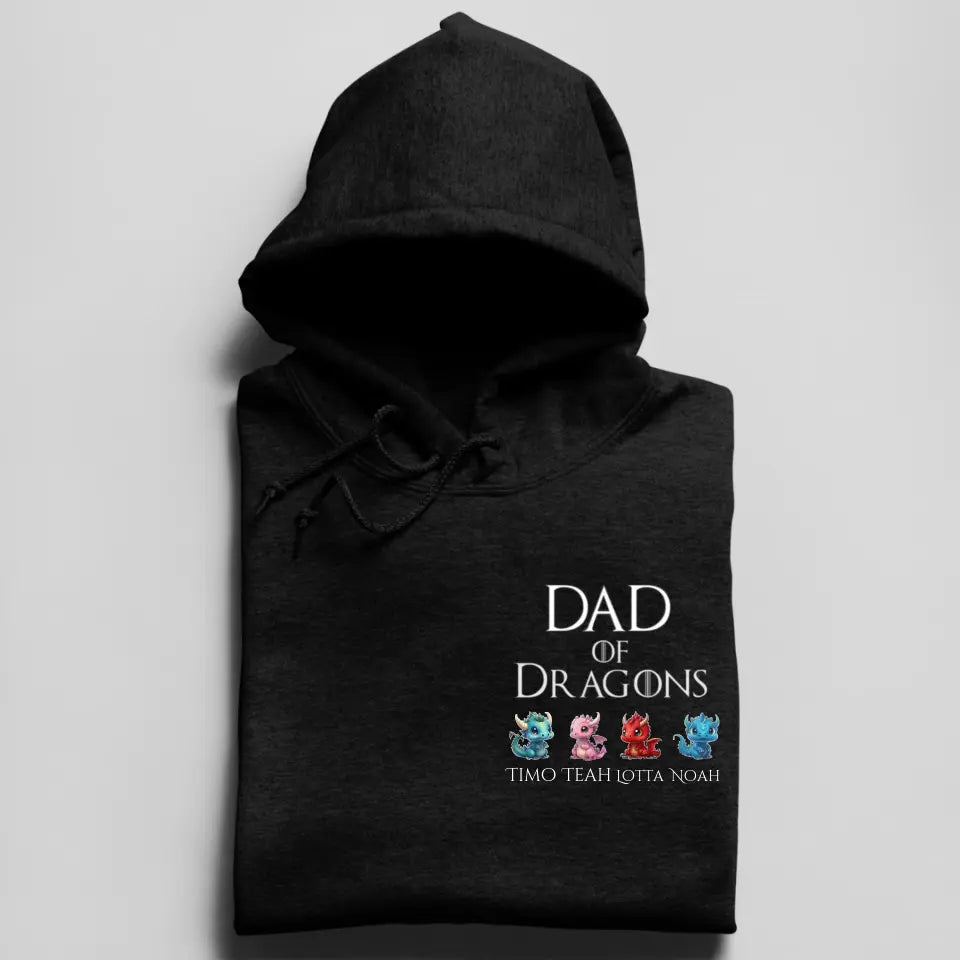 Dad of Dragons - Herren Hoodie personalisierbar