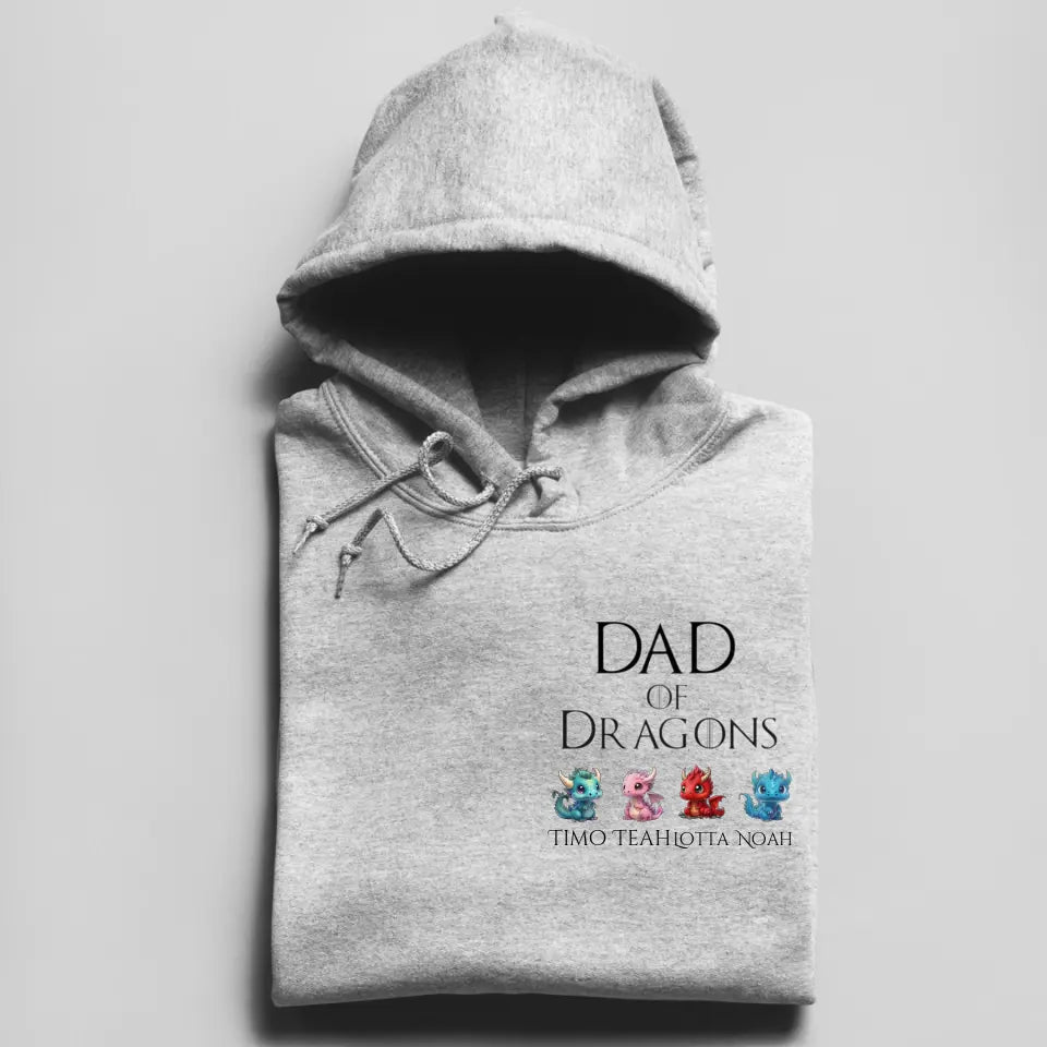 Dad of Dragons - Herren Hoodie personalisierbar