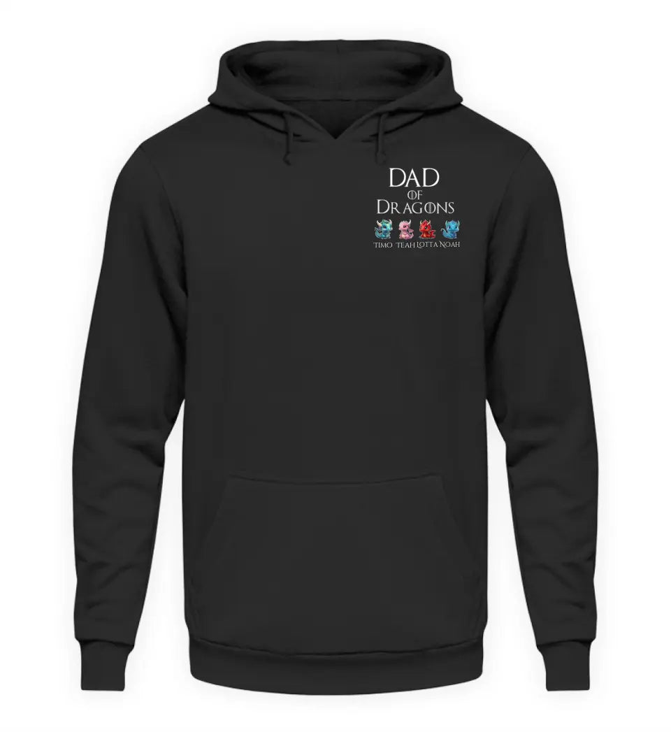 Dad of Dragons - Herren Hoodie personalisierbar