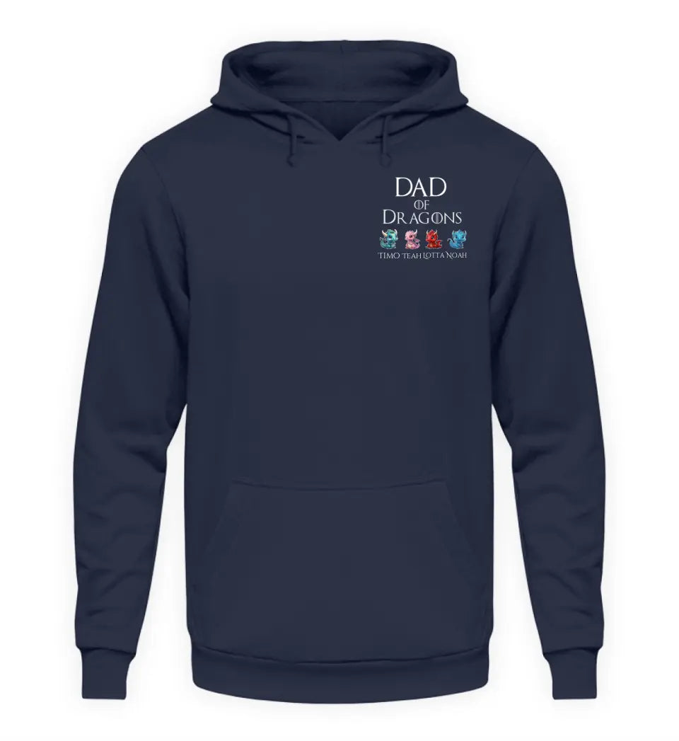 Dad of Dragons - Herren Hoodie personalisierbar