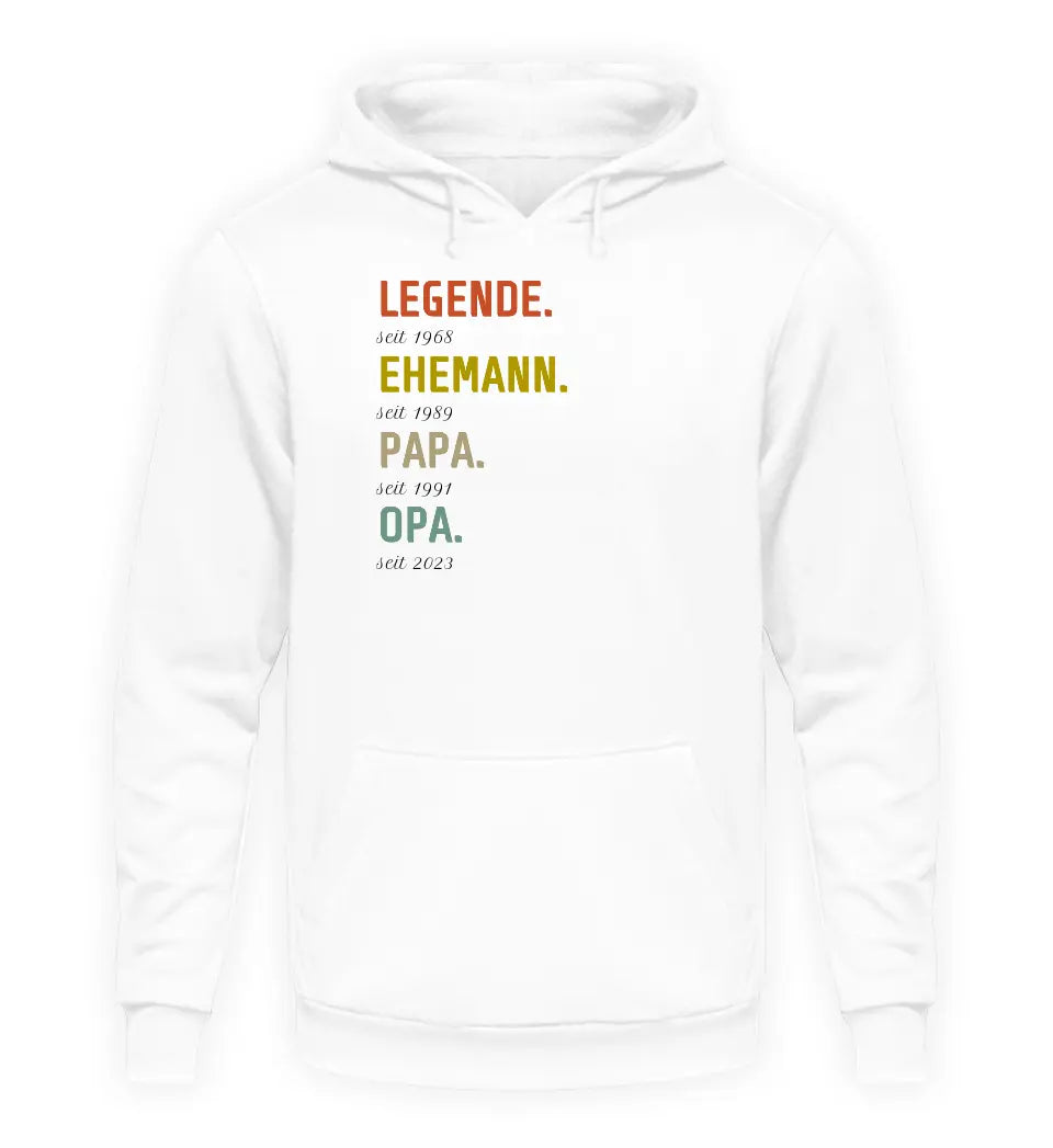 Legende, Ehemann, Papa, Opa - Herren Hoodie personalisierbar