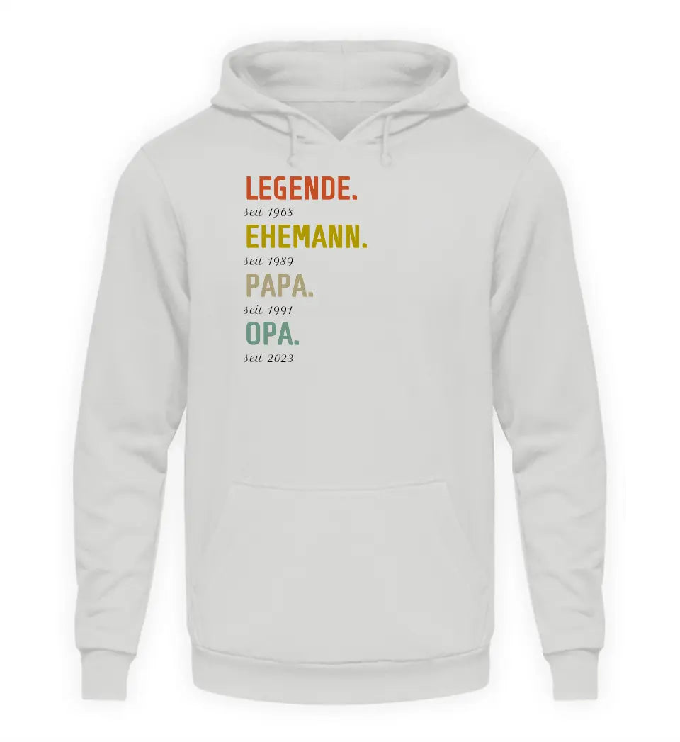 Legende, Ehemann, Papa, Opa - Herren Hoodie personalisierbar