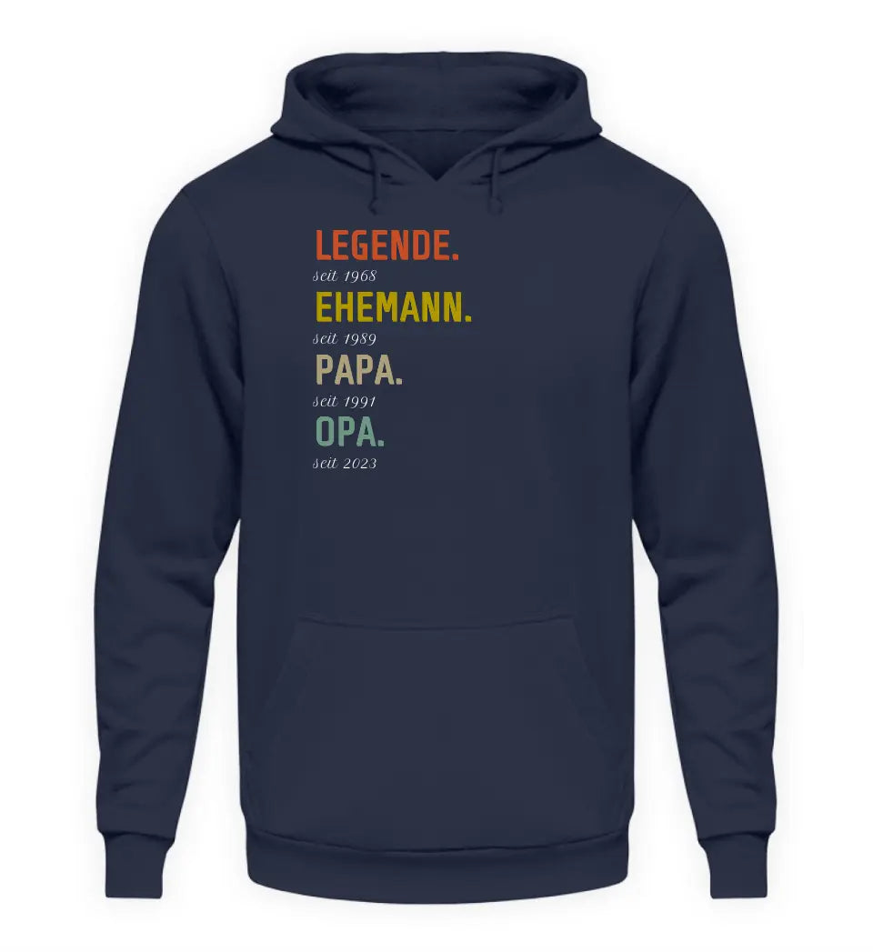 Legende, Ehemann, Papa, Opa - Herren Hoodie personalisierbar