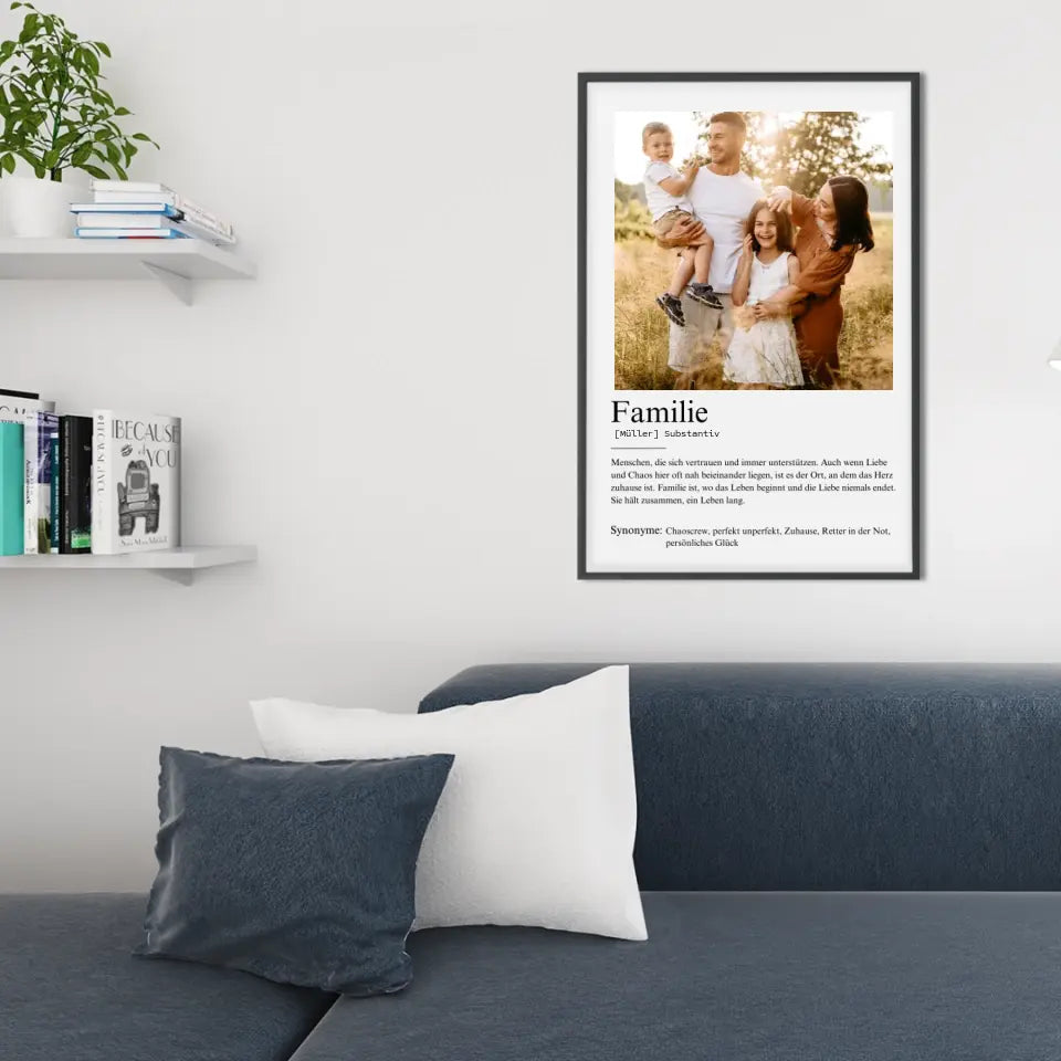 Familie Definition - Poster personalisierbar