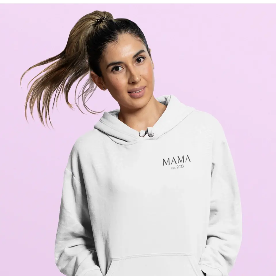 MAMA EST. - Damen Hoodie personalisierbar