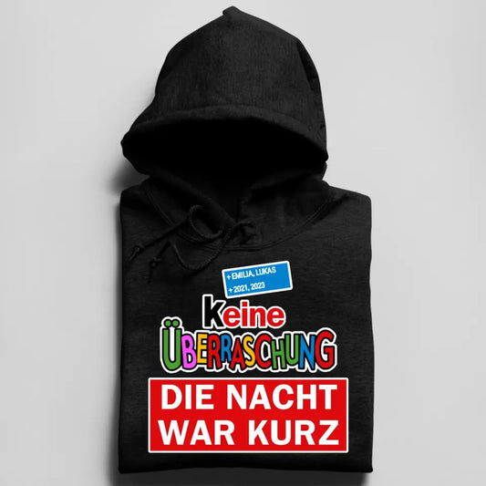 Keine Überraschung - Herren Hoodie personalisierbar