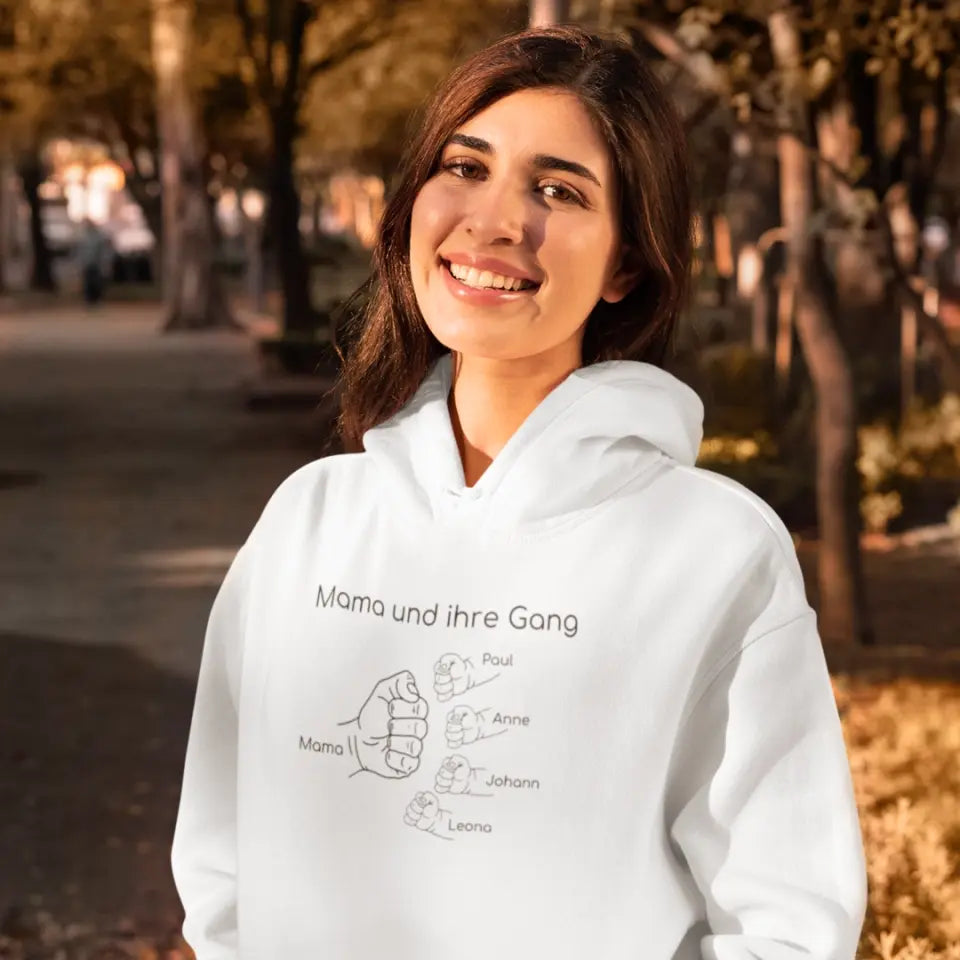 Mama und ihre Gang - Damen Hoodie personalisierbar