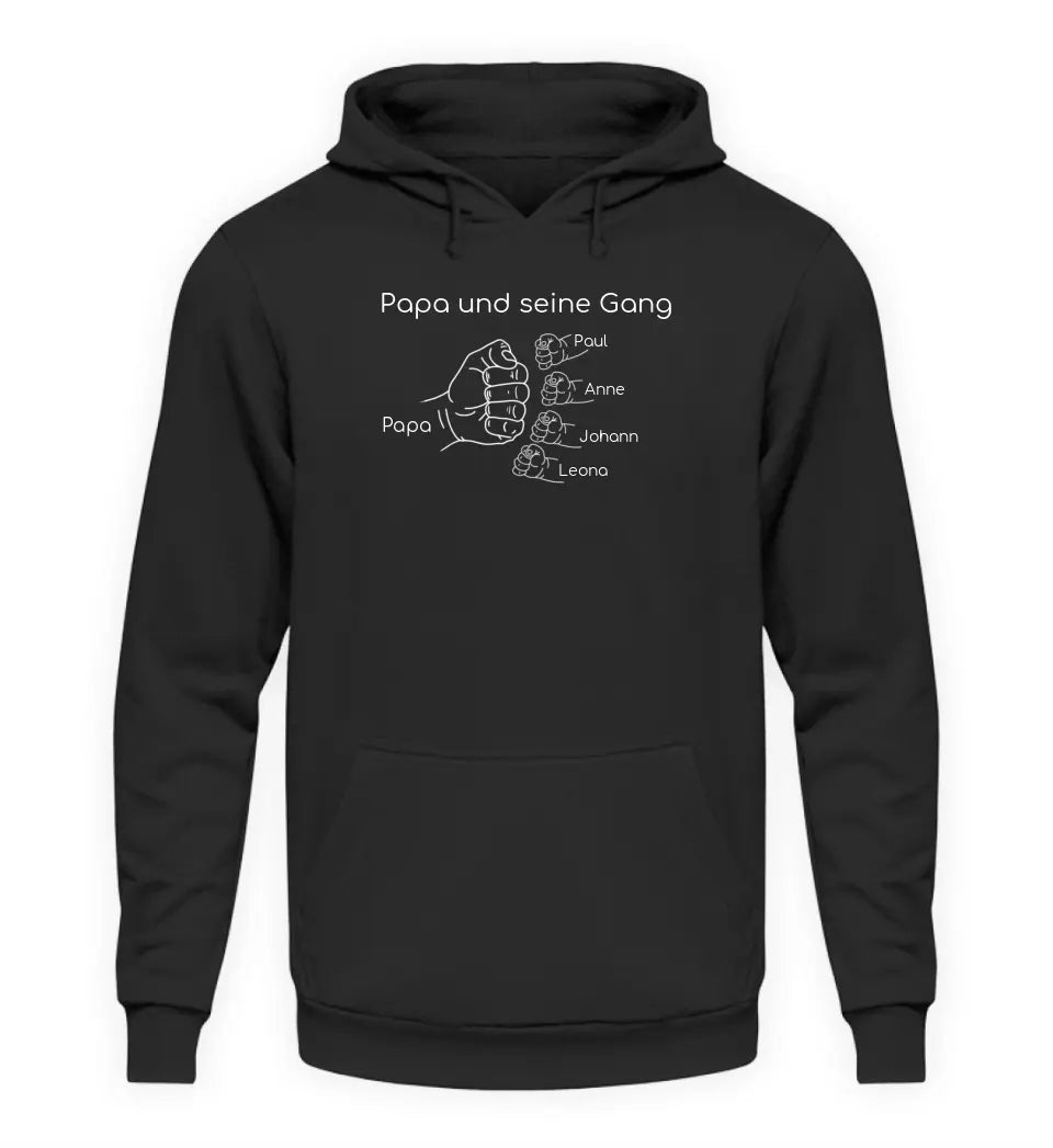 Papa und seine Gang - Herren Hoodie personalisierbar