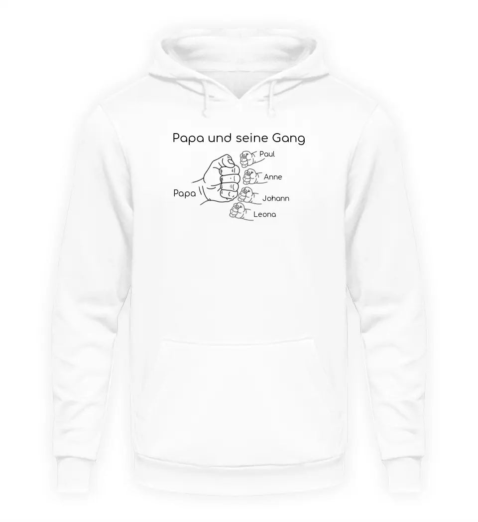 Papa und seine Gang - Herren Hoodie personalisierbar