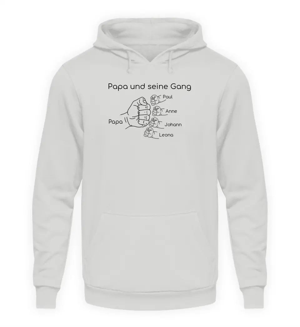 Papa und seine Gang - Herren Hoodie personalisierbar