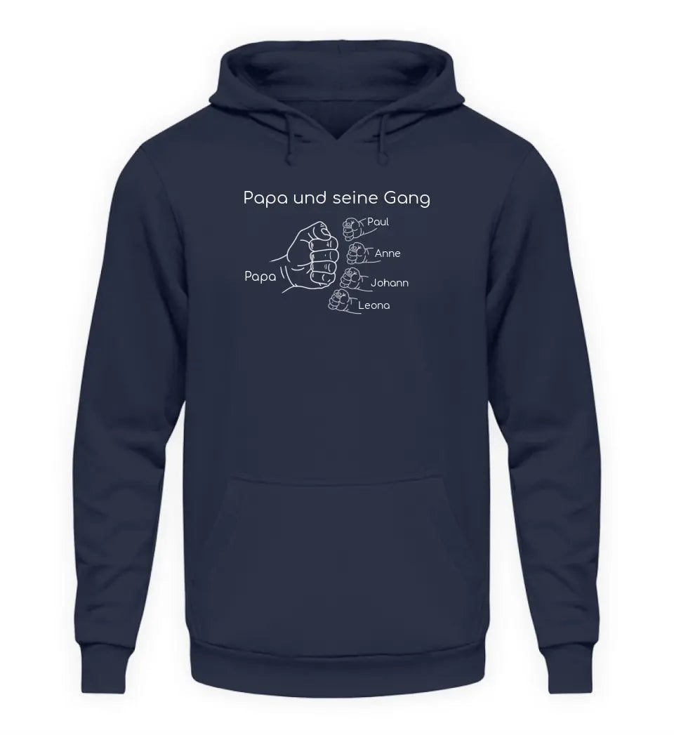 Papa und seine Gang - Herren Hoodie personalisierbar