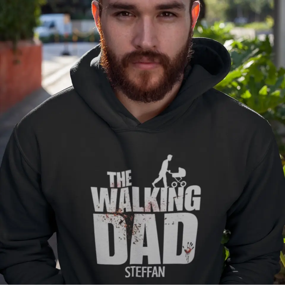 The walking dad - Herren Hoodie personalisierbar